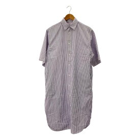 LOEFF / ロエフ | コットン ストライプ ブロード シャツドレス | 0 | ホワイト/ピンク/ブルー | レディース