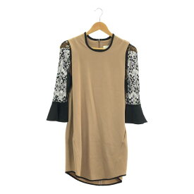 Mame Kurogouchi / マメクロゴウチ | フローラル レーススリーブ ドレス ワンピース | 1 | ベージュ | レディース