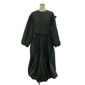 【美品】 noir kei ninomiya / ノワールケイニノミヤ | 2023AW | ポリエステル 立体 ギャザー ボリューム ドレス ワンピース | S | ブラック | レディース