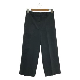 【美品】 PRADA / プラダ | コットン ワイド スラックス パンツ | 36 | ブラック | レディース