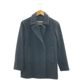 JIL SANDER / ジルサンダー | ステンカラー ショート コート ジャケット | 34 | ブラック | レディース