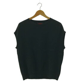 CABaN / キャバン | コットンカシミア クルーネックニットベスト | S | ブラック | レディース