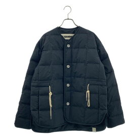 【美品】 JIL SANDER+ / ジルサンダープラス | ノーカラー キルティルティング ダウンジャケット | 32 | ネイビー | レディース
