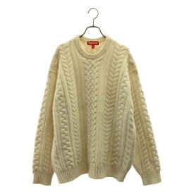 SUPREME / シュプリーム | 2023AW | Applique Cable Knit Sweater ロゴ アップリケ ケーブルニット | M | アイボリー | メンズ