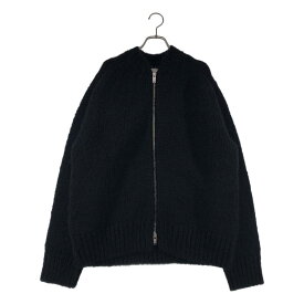 【美品】 JIL SANDER / ジルサンダー | 2024AW | LS BOMBER CARDIGAN モヘヤ アルパカ ボンバーカーディガン | 46 | ブラック | メンズ