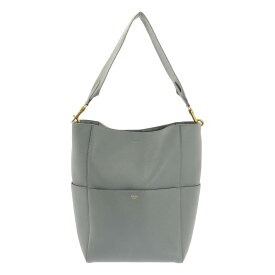 【美品】 CELINE / セリーヌ | サングル バケット ミディアム レザー ショルダーバッグ | グレー | レディース
