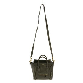 CELINE / セリーヌ | ナノショッパー レザー 2way ショルダーバッグ | ブラウン | レディース