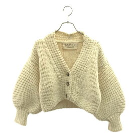 MAYDI / マイディ | ウール クロップド ニットカーディガン | S | アイボリー | レディース