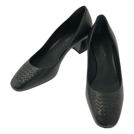 BOTTEGA VENETA / ボッテガヴェネタ | イントレチャート レザー パンプス | 36 | ブラック | レディース