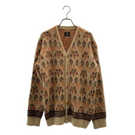 Needles / ニードルス | Mohair Cardigan / ウール モヘヤ 総柄 ニット カーディガン | S | ライトブラウン系 | メンズ
