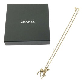 【新品】 CHANEL / シャネル | 2025SS | ABF289 ココマーク バンビ ラインストーン フェイクパール装飾 チェーンネックレス | ゴールド | レディース