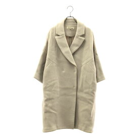 ENFOLD / エンフォルド | ウール混 メルトン ダブル コクーン コート | 36 | アイボリー | レディース