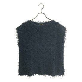 Drawer / ドゥロワー | スパイラル フリンジ ニット ベスト | 1 | ネイビー | レディース