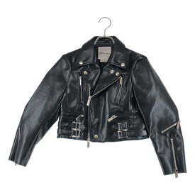 【美品】 noir kei ninomiya / ノワールケイニノミヤ | 2018AW | フェイクレザー ダブルライダース ジャケット | XS | ブラック | レディース