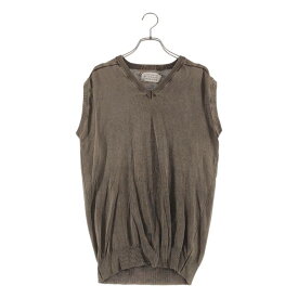 【新品】 Maison Martin Margiela / メゾンマルタンマルジェラ | 1990s | MISS DEANNA フェード加工 コットン モダール Vネック ニットベスト | グレー系 | メンズ