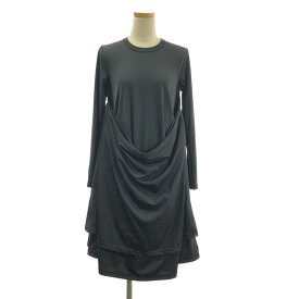 【美品】 COMME des GARCONS / コムデギャルソン | 2021AW | ポリエステル 変形 オーバーシルエット ロングカットソー | XS | ブラック | レディース