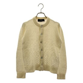 tricot COMME des GARCONS / トリココムデギャルソン | 2017AW | アルパカ混 ダイヤ柄 クルーネック ニットカーディガン | ホワイト | レディース