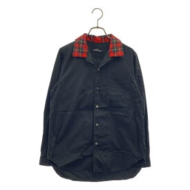 tricot COMME des GARCONS / トリココムデギャルソン | 1994SS | タータンチェック オープンカラー シャツ ブラウス | ブラック/レッド | レディース