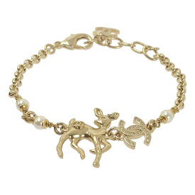 【美品】 CHANEL / シャネル | バンビ ココマーク チェーン ブレスレット | ゴールド | レディース