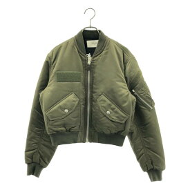 CELINE / セリーヌ | 2024SS | Nylon Cropped Bomber Jacket MA-1 ジャケット | 36 | カーキ | レディース