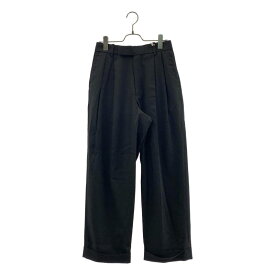 【美品】 MARKAWARE / マーカウェア | 2026SS | 60/2オーガニック強燃ボイル3/2ツイル ダブルプリーテッドセミイージートラウザーズ パンツ | 1 | black | メンズ