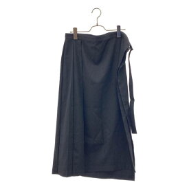 YOHJI YAMAMOTO POUR HOMME / ヨウジヤマモトプールオム | 2023SS | シワギャバ プリーツ ベンツ ラップクロス 巻きスカート | 3 | ブラック | メンズ