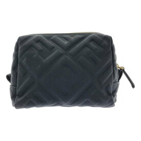 FENDI / フェンディ | FF ズッカ エンボス ナイロン ポーチ | ブラック | レディース