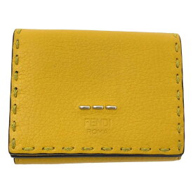 FENDI / フェンディ | セレリア レザー 三つ折り コンパクトウォレット | イエロー | レディース