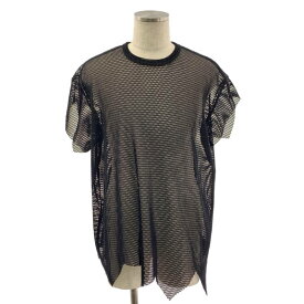 【美品】 BLACK COMME des GARCONS / ブラックコムデギャルソン | 2023SS | メッシュ ランダムカット Tシャツ | M | ブラック | メンズ