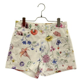 【美品】 Christian Dior / クリスチャンディオール | Dioriviera / 総柄 フラワー ショートパンツ ショーツ | 34 | ホワイト/マルチカラー | レディース