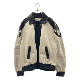 【美品】 CELINE / セリーヌ | 2022AW | SOFT LAMBSKIN FLAG TEDDY JACKET バイカラー ソフトラムスキン テディジャケット | 52 | ホワイト/ブラック | メンズ