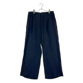 【美品】 Professor.E / プロフェッサーイー | 2025SS | ステッチワーク サイドライン タック スラックス パンツ | 46 | ブラック | メンズ