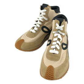 【美品】 LOEWE / ロエベ | フローランナー ハイカット スニーカー | 38 | ベージュ/ブラック | レディース