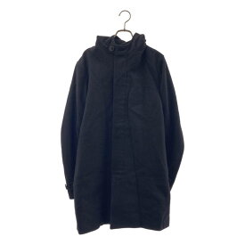 Dior homme / ディオールオム | 2010AW | ウール フライフロント ロゴジップ コート フーディ / 総裏地 | 46 | ブラック | メンズ