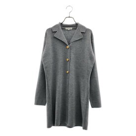 【美品】 Christian Dior / クリスチャンディオール | ウール ロゴボタン ニットカーディガン | M | グレー | レディース