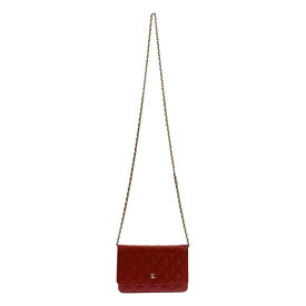 【美品】 CHANEL / シャネル | キャビアスキン レザー マトラッセ チェーン ウォレット ショルダーバッグ | ボルドー | レディース