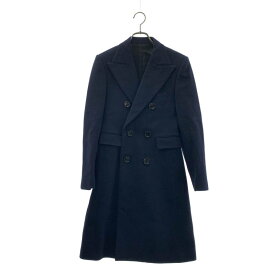 CELINE / セリーヌ | ダブルブレスト チェスターコート | ネイビー | レディース
