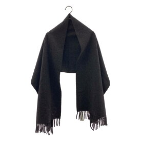 【美品】 Christian Dior / クリスチャンディオール | cashmere 100％ / カシミヤ ロゴ フリンジ 大判 マフラー | ダークブラウン | レディース