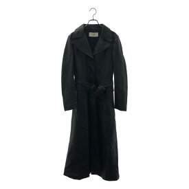 CELINE / セリーヌ | 2020AW | レザー ベルテッド チェスターコート | ブラック | レディース