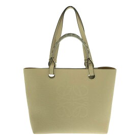 【美品】 LOEWE / ロエベ | アナグラム スモール レザー トートバッグ | ライトオーツ | レディース