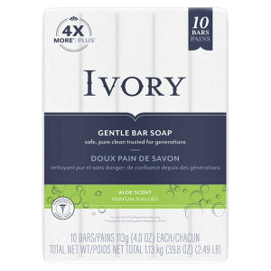 IVORY AC{[Ό AG 10pbN (4.0ozx10/113gX10) Ivory Bar Soap Aloe P&G oXTCY \[v 0037000827634