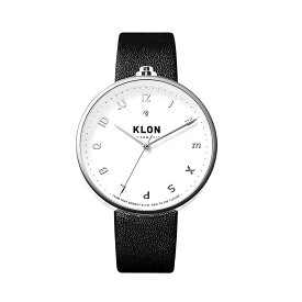 機械式腕時計 自動巻き メンズ レディース 腕時計 モノトーン シンプル 祝い ギフト プレゼント ブランド メンズ KLON AUTOMATIC WATCH BLACK LEATHER -MOCK NUMBER- 43mm