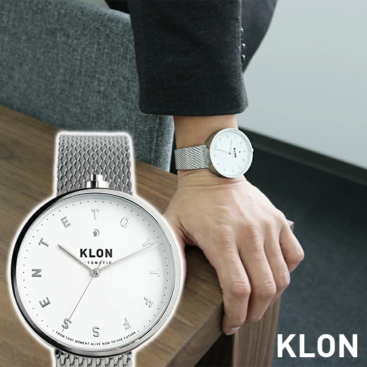 機械式腕時計 自動巻き メンズ レディース 腕時計 ブランド 高級 おしゃれ かっこいい モノトーン シンプル お揃い 祝い ギフト プレゼント 大人  オールジェンダー ジェンダーレス ブランド KLON AUTOMATIC WATCH -ALPHABET TIME- | KLON