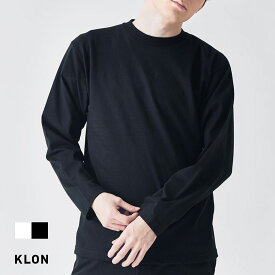 ロンT ロングTシャツ レディース メンズ 長袖 Tshirt 黒 モノトーン シンプル S M L XL Tシャツ お揃い 祝い ギフト プレゼント オールジェンダー ジェンダーレス ブランド KLON STYLE OFF LONG T LOGO BLACK