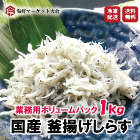 （ しらす シラス ) 釜揚げしらす たっぷり 1kg 業務用　和歌山県産