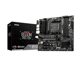 MSI B550M PRO-VDH AMD Ryzen 5000/4000G/3000�V���[�Y�v���Z�b�T�Ή� Socket AM4 DDR4 PCIe4.0�Ή� Micro-ATX �}�U�[�{�[�h MB6468