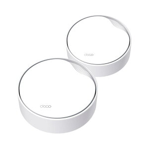 TP-Link Wi-Fi 6 ���[�^�[ wifi���p �r�W�l�X ����LAN���[�^�[ ���p�A�N�Z�X�|�C���g �X�}�[�g�z�[�� �y2.5Gbps WAN/LAN PoE�|�[�g���ځz AX3000 Deco X50-PoE 2���j�b�g