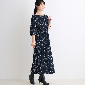 【クーポンで10%OFF】ワンピース 長袖 花柄 ボタニカル きれいめ ロング レディース 春 春夏 秋冬 秋 フレア マキシ丈 幾何学柄 レトロ ストライプ スリット 大きいサイズ aライン 大人 カジュアル ホワイト 白 ネイビー ブラック 黒【メール便送料無料】