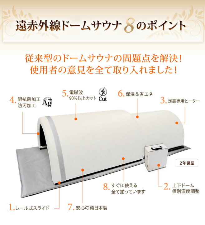 楽天市場】【58％OFF】【日本製】遠赤外線ドームサウナ 