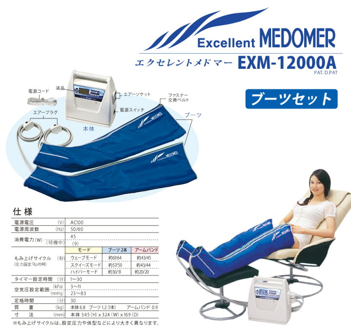 楽天市場】【家庭用エアマッサージ器】エクセレントメドマー-EXM 